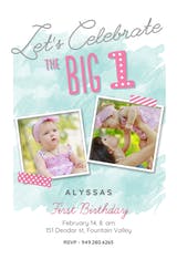 The Big One Girl - Invitación de Cumpleaños